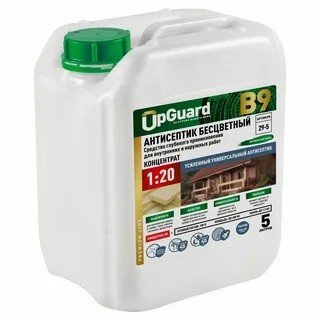 Антисептик бесцветный универсальный концентрат для защиты древесины на срок до 45лет UpGUARD В9 5л