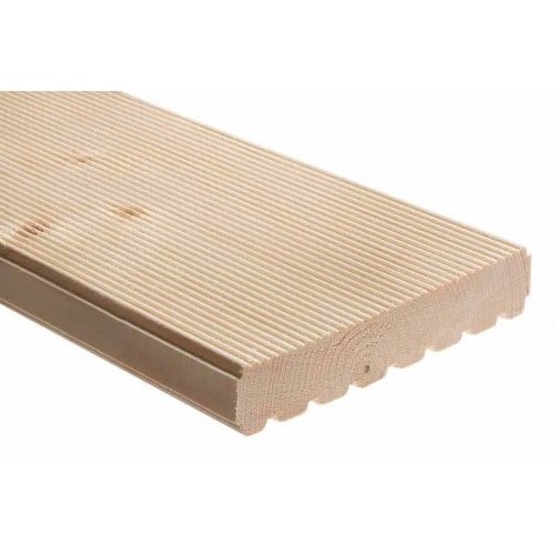 Доска террасная ель, вельвет 28х120х6000мм сорт ВС София