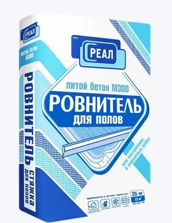 Ровнитель для пола М-300 литой бетон, 25 кг