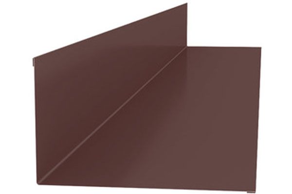 Планка примыкания верхняя 250х147х2000мм 0,45мм RAL 8017 шоколад